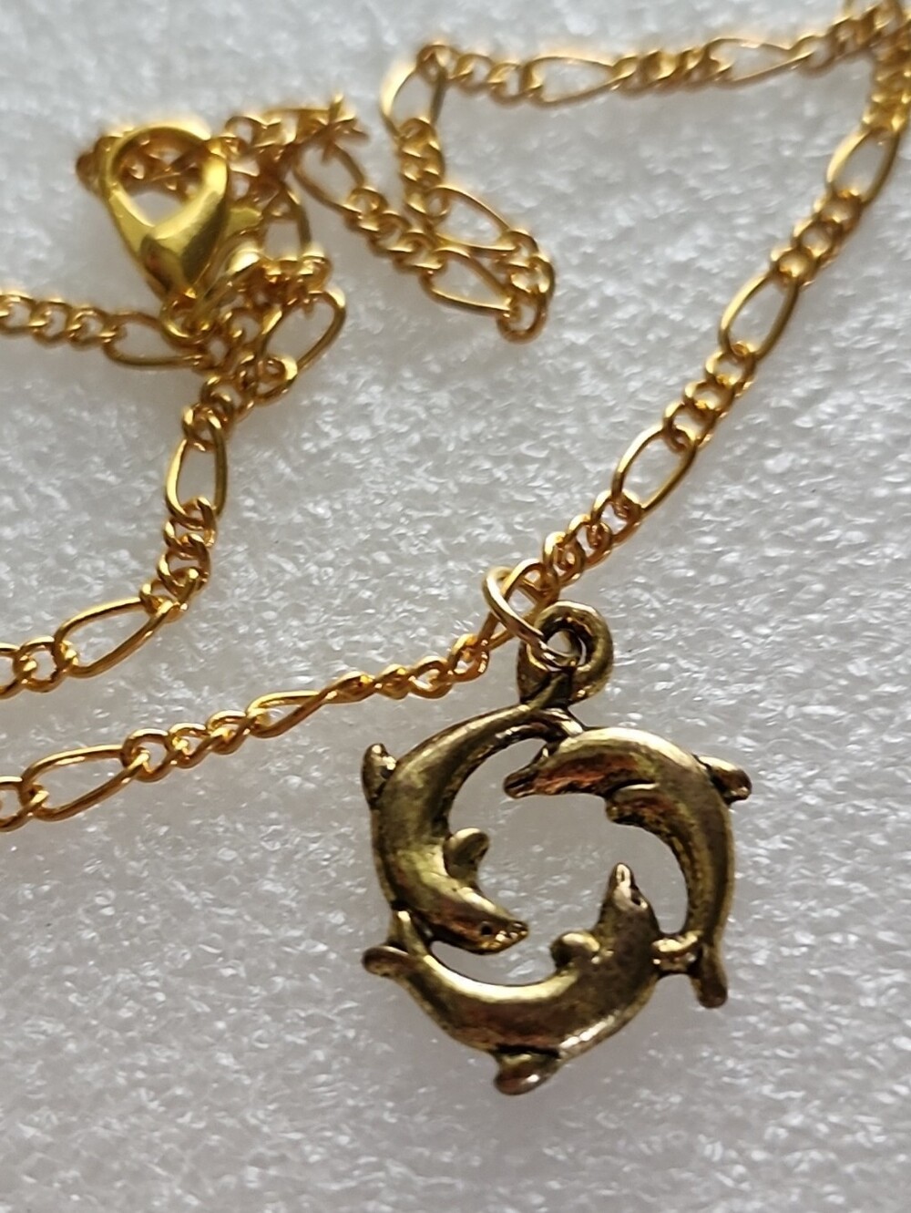 Hand Crafted Gold-Tone Dolphin Bracelet / Anklet